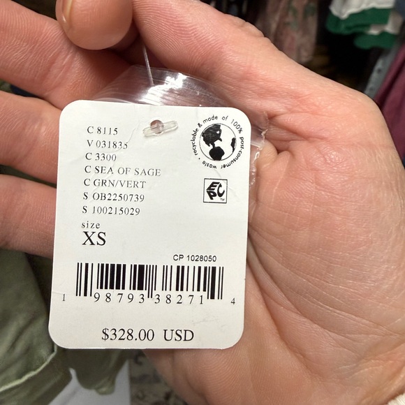 Free People We the Free Davy Jones Embroidered Beaded Parka in Sea of Sage - Picture 11 of 11